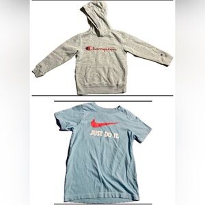 Boys Small Champion Hoodie & Nike Shirt